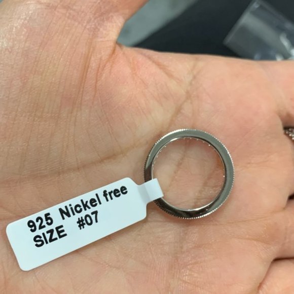 New Sterling Silver Eternity Band Bridal Ring - Picture 6 of 8